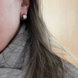 Sterling silver huggie hoop earrings